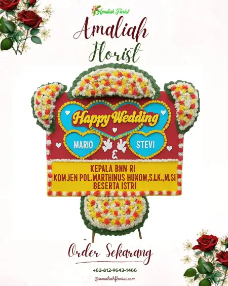 Papan Bunga Pernikahan Way Layap